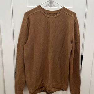 LuLulemon Mens Sweater Pull Over Size L Brown Crewneck